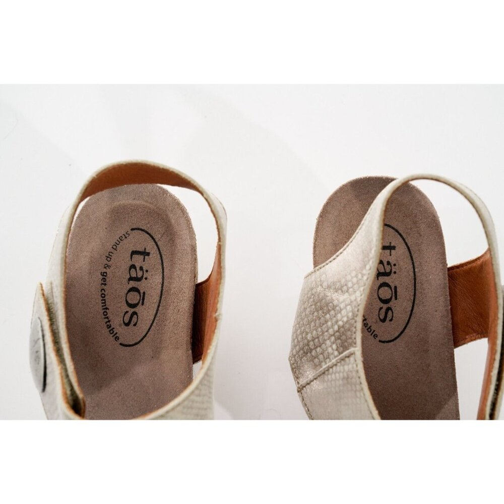 Taos Carousel 2 Wedge Leather Sandals Women's Sz 11 Shoes - Picture 3 of 16
